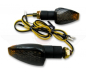 Preview: Blinker / Blinkleuchten 12V Mini LED im Satz (links & rechts) Lampenträger Kunststoff schwarz mit Gewinde M8
