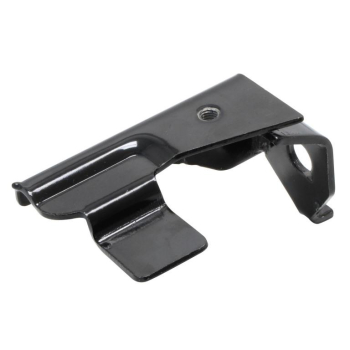Preview: Trittbretthalter, rechts, schwarz tauchlackiert, mit Aufhängung f. langen Schalldämpfer - SR50, SR80