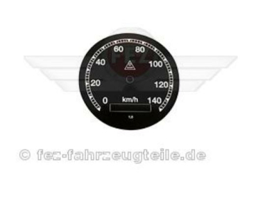 Tachoziffernblatt Ø80 - für Tacho "MAW" 0-140km/h passend für MZ BK (Klebefolie)