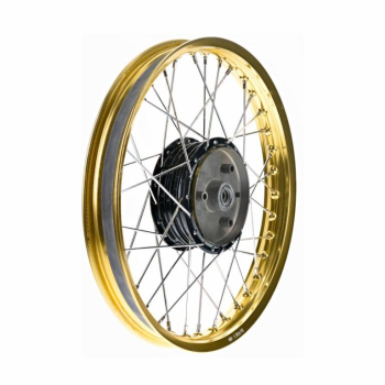 Preview: Speichenrad 16" Zoll Trommelbremse fertig montiert (1,5" o. 1,6" breit auswählbar)