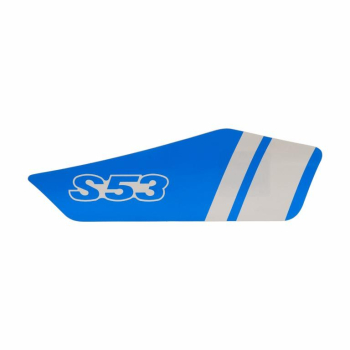 Klebefolie f. Seitendeckel rechts - blau / weiß - S53N,S53B,S53C