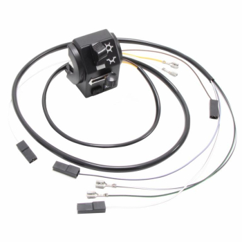 Schalterkombination 8626.19/20 kompl. m. Kabel - 12Volt - ohne Lichthupe - Flachlenker - S53, S83