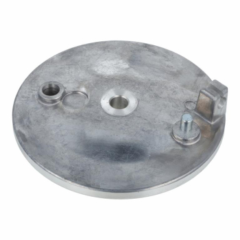 Bremsschild hinten - ohne Loch f. Bremskontakt - m. Aufnahme f. außenliegenden Bremszug