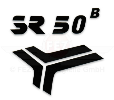 Preview: Klebefolie f. Beinblech, Knieschutzblech - Aufdruck: SR50