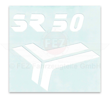 Preview: Klebefolie f. Beinblech, Knieschutzblech - Aufdruck: SR50