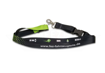 Schlüsselband "MZ" schwarz - deutsche Produktion