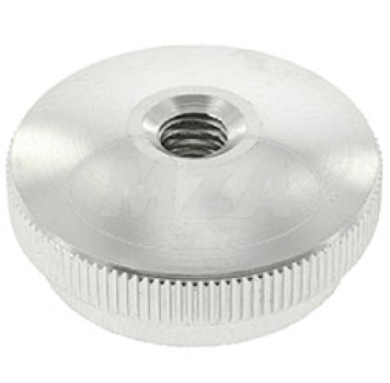 Rändelmutter M6, Aluminium - sehr feine achsparallele Rändelung