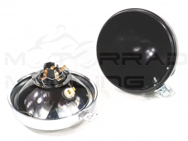 Preview: Scheinwerfer komplett Kugellampe aus Metall (Tittenlampe)