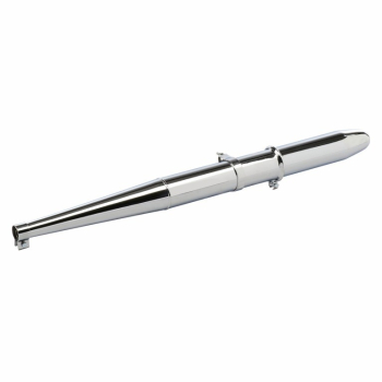 Auspufftopf vollständig, spitzes Endstück, verchromt, inklusive aller Schellen - SR4-2 Star