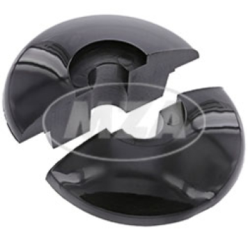 Stützringhälften, Paar - Kunststoff, schwarz glänzend Außen-Ø ca. 52 mm