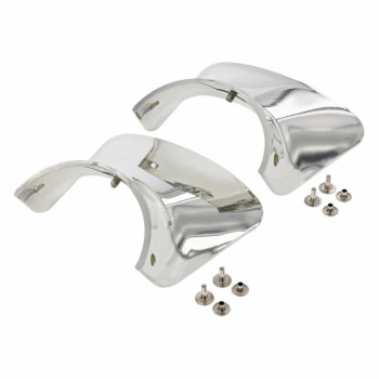 Spritzschutz SET - chrom vorne und hinten, mit Nieten zur Befestigung S50, S51, S70