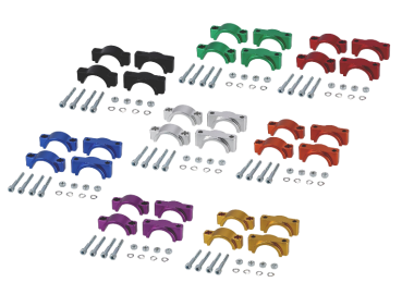 CNC-Klemmbrücken Set für Kotflügel, Aluminium eloxiert - inkl. Befestigungsmaterial - S50, S51, S70, SR50, SR80