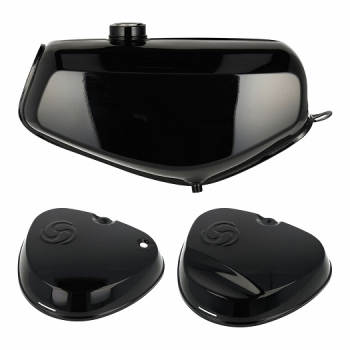 Tankset Kraftstoffbehälter + eckige Seitendeckel S51, S70, Enduro S51E S70E