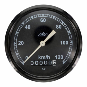 Tachometer Ø80mm - mit Drei-Berge-Logo