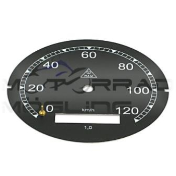 Tachoziffernblatt Aluminium, 0-120km/h -- MAW --