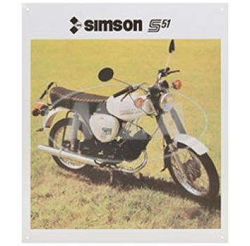 Blechschild S51 COMFORT - Abmessungen ca. 38cm x 34cm