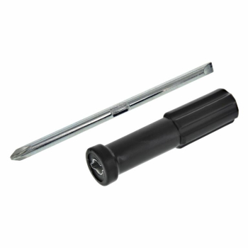 Umsteckschraubendreher, schwarz - Schlitz + Kreuz - für das Bordwerkzeug