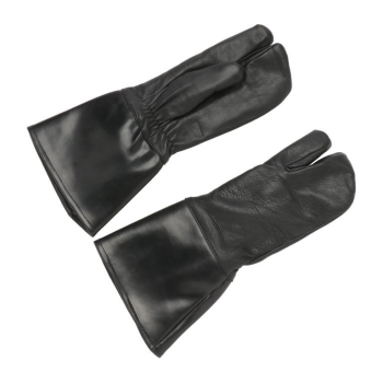Krad-Stulpenhandschuhe, Material: Leder/Kunstleder, Farbe: schwarz