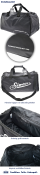 Preview: Sporttasche, Farbe: schwarz, Polyester - Motiv: ""SIMSON""
