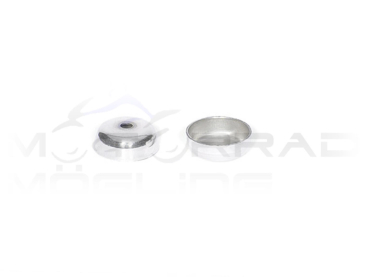 Zierkappe für Schwinge (Paar=2 Stück), Aluminium poliert (Ø32mm) passend für AWO-S