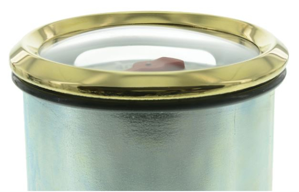 Tachometer Ø48mm GOLD - Zifferblatt schwarz/ hellelfenbein, 90 km/h