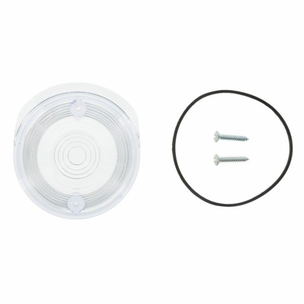 Blinkerkappe Ø80 mm im Set, Lichtaustritt vorne, inkl. Gummidichtring + Schrauben