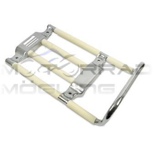 Gepäckträger - verchromt - Elfenbein Gummi