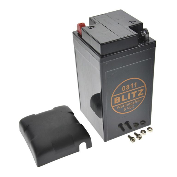 Batterie Blei-Gel - 6V 12,0 Ah -Typ: 0811 - mit Deckel, wartungsfrei, geschlossen - pass. für AWO425, MZ RT125, EMW R35