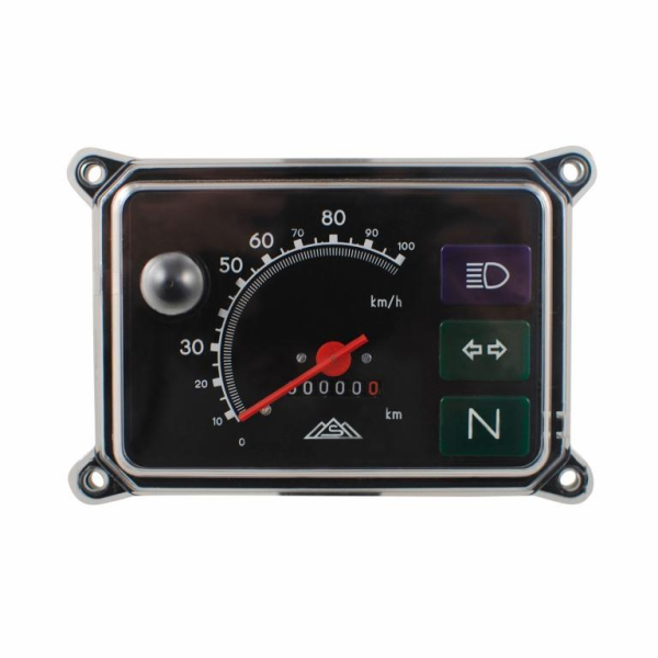 Gerätekombination - komplett mit 12V-Beleuchtung, Skale schwarz - 100 km/h - SR50, SR80