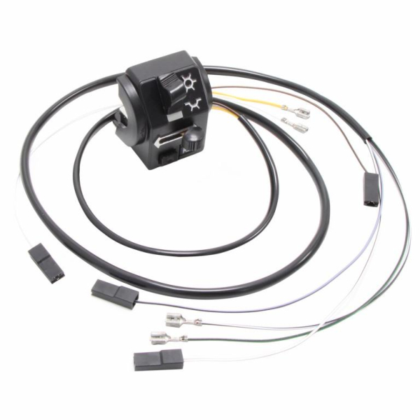 Schalterkombination 8626.19/20 kompl. m. Kabel - 12Volt - ohne Lichthupe - Flachlenker - S53, S83