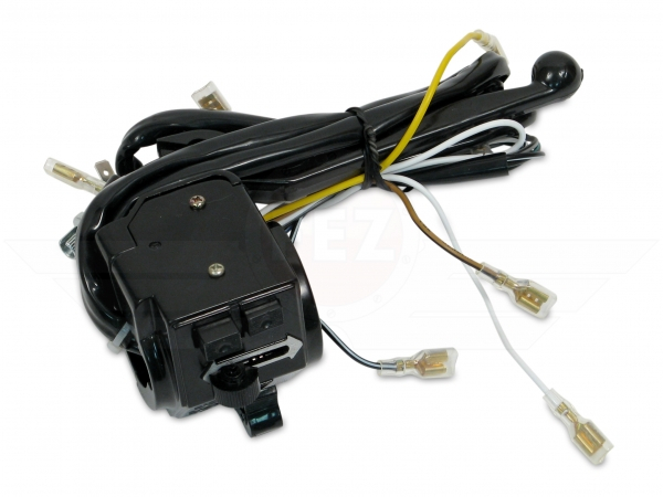 Schalterkombination mit Kabel und vorderer Gehäusehälfte mit Kupplungshebel