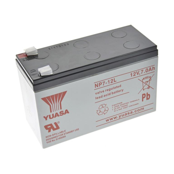 Batterie 12V 7,0 Ah - NP7-12L - Blei-Säure-Akku - verschlossen, wartungsfrei - B 15 x H 9,5 x T 6,5cm