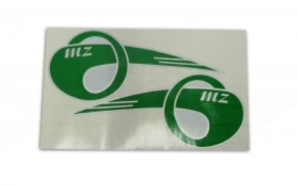 Schriftzug (Folie) "MZ" gewölbt gross (Satz zu 2 Stück) MZ ES175, ES250, ES300, BK350, RT125/1, RT125/2, RT125/3