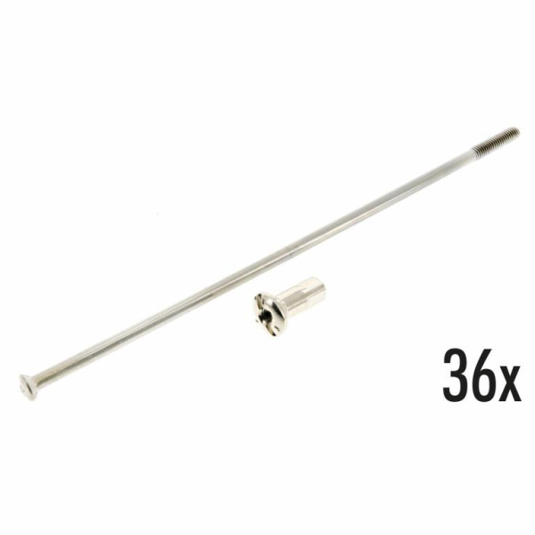 Edelstahlspeichensatz m. Nippel, je 36x - M4-148 mm - für 18 Zoll-Felge