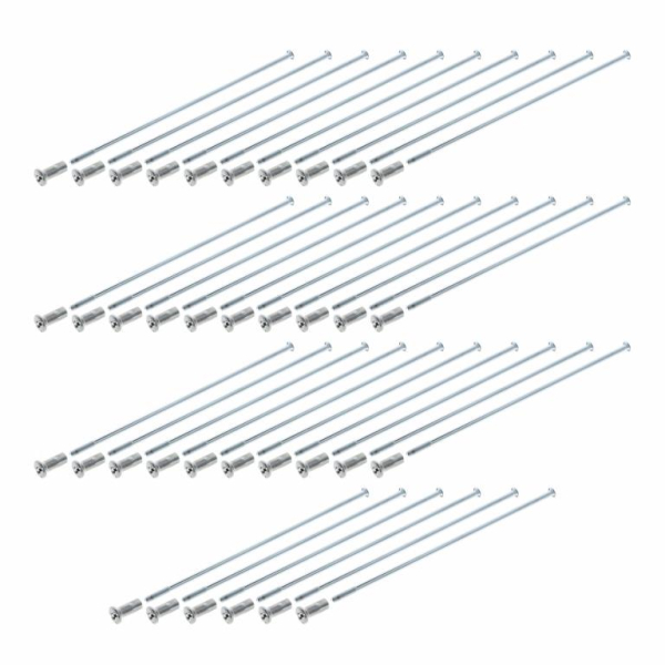 Chromspeichensatz m. Nippel, je 36x - M4-148 mm - für 18 Zoll-Felge
