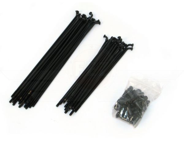 Speichensatz (36 Stück) + Nippel M4 schwarz (Halbnabe vorn Ø180mm) passend für AWO 425 Touren