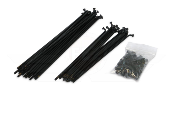 Speichensatz (36 Stück) + Nippel M4 schwarz AWO-Touren (Halbnabe vorn Ø160mm)