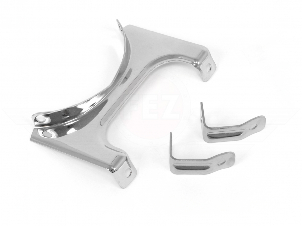 Gepäckträgerhalter mit Gepäckträgeraufnahme im Set (3-teilig, verchromt)