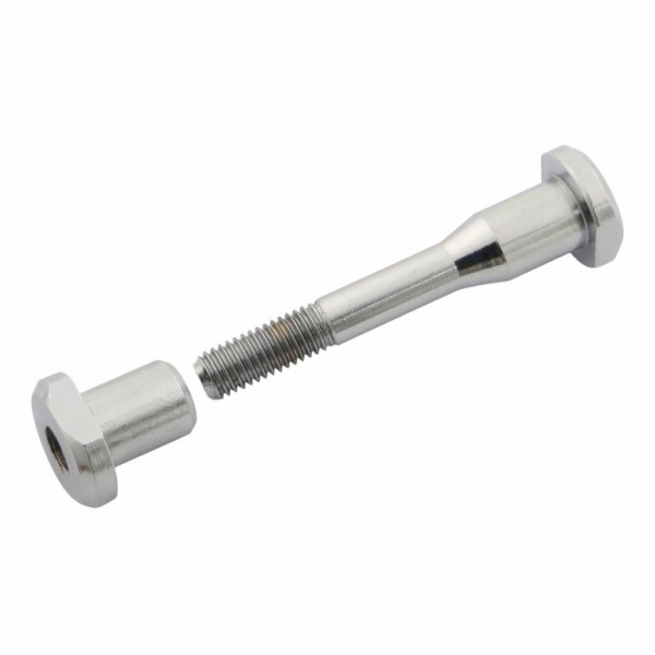 Gelenkbolzen SET - mit Mutter - zum Hinterrahmen - verchromt - SR1, SR2