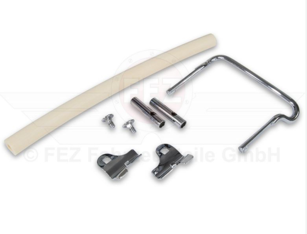 Haltegriff / Handgriff im Set (8-teilig) für Soziuskissen / Beifahrersitz (elfenbein) mit Befestigungsmaterial passend für AWO 425 Sport