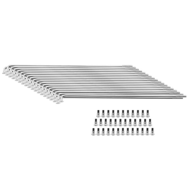 Edelstahlspeichensatz m. Nippel, je 36x - M3x210 mm, gekröpft - für SR2, SR2E