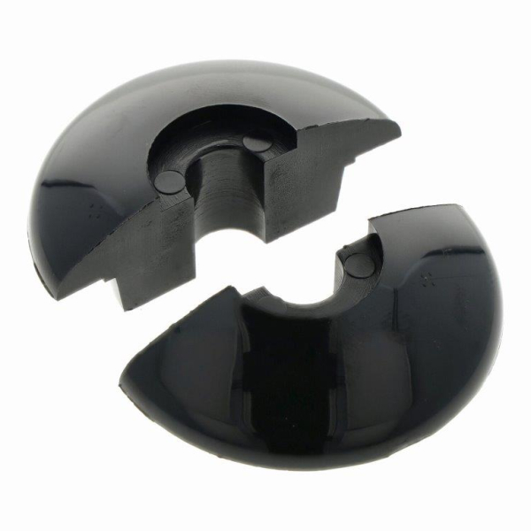 Stützringhälften, Paar - Kunststoff, schwarz glänzend Außen-Ø ca. 52 mm