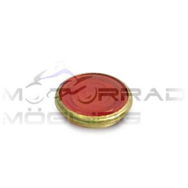 Kontrollglas rot Ø16mm - Messing Fassung