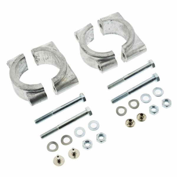 Set Schutzblechhalter für Blech-Kotflügel, inkl. Schraubenset und Nieten
