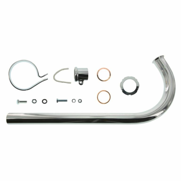 Krümmer SET - Auspuffrohr verchromt - 500 lang