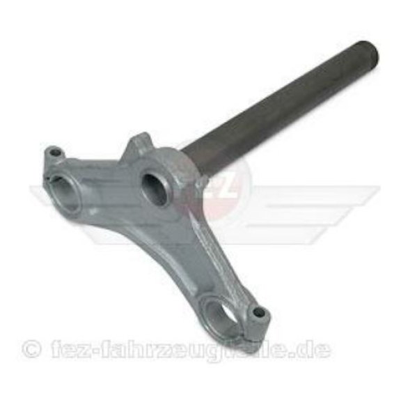 Gabelführung - Unterer Klemmkopf für Telegabel mit Führungsrohr Ø32mm, Steuerrohr M30x2 (silber) MZ TS125, TS150