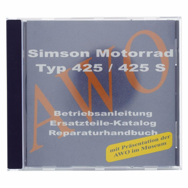 CD - Motorrad - passend für AWO 425/425S - Originaldokumente