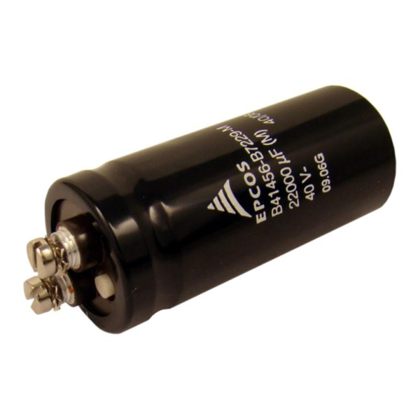 Glättungskondensator Ø35mm, Länge: ca. 75 mm - Kapazität: 22.000 µF
