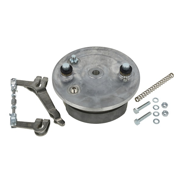 Duplex-Bremsschild Enduro, Bremsankerplatte hinten, kpl., natur - S50, S51, S70, S53, S83