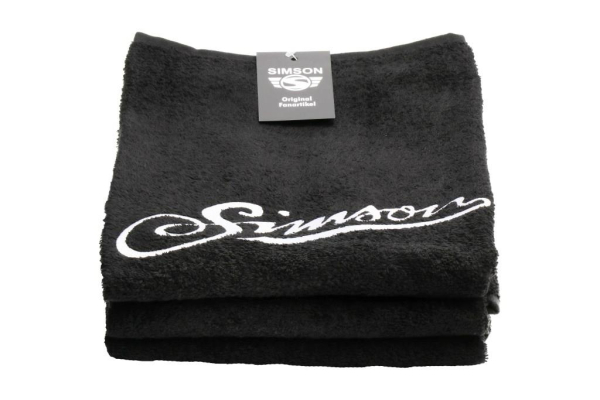 Handtuch, schwarz, Größe: 100x50 cm, Motiv: SIMSON - 100% Baumwolle